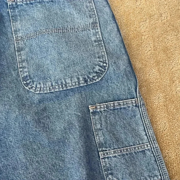 WRG jeans co Carpenter Baggy Wide Fit Blue Jeans 38 x 32 - Picture 8 of 14